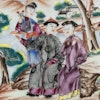 Chinese Antique Rose Mandarin Platter, 18th C Qianlong period #1787