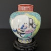 Vintage Chinese porcelain vase / censer, mid 20th c #1790