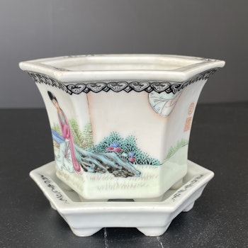 Chinese Vintage planter flower pot 1950-1970 #1789