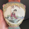 Vintage Chinese porcelain vase / censer with lid , 1960-1970's #1790