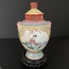 Vintage Chinese porcelain vase / censer with lid , 1960-1970's #1790