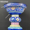 Chinese Antique Canton Enamel Candlestick , 19th c Qing Dynasty #1793