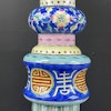 Chinese Antique Canton Enamel Candlestick , 19th c Qing Dynasty #1793