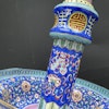 Chinese Antique Canton Enamel Candlestick , 19th c Qing Dynasty #1793