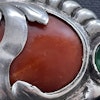 Natural Amber Antique Amber Brooch With Silver Egg Yolk Art Nouveau 16.73g