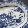 Chinese antique Deep Plate / Platter blue and white, Qianlong period #1799