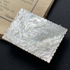 Unique silver brooch Chinese antique hand carved mother of pearl gaming token