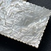 Unique silver brooch Chinese antique hand carved mother of pearl gaming token