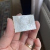 Unique silver brooch Chinese antique hand carved mother of pearl gaming token