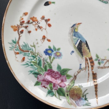 Chinese Antique Canton Porcelain Plate, First Half Of 19th C #1808