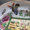 Chinese Antique porcelain Rose mandarin Plate, Early 19th c , Rare #1823