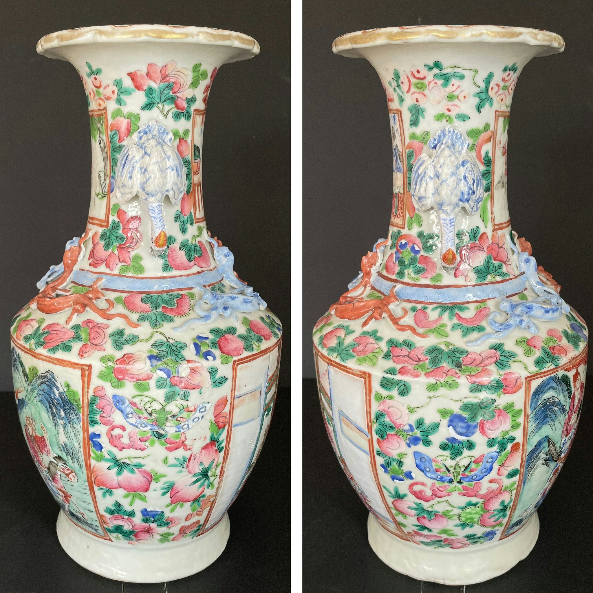 Chinese Antique porcelain Vase Late Qing 19th century Tongzhi / Guangxu #1833