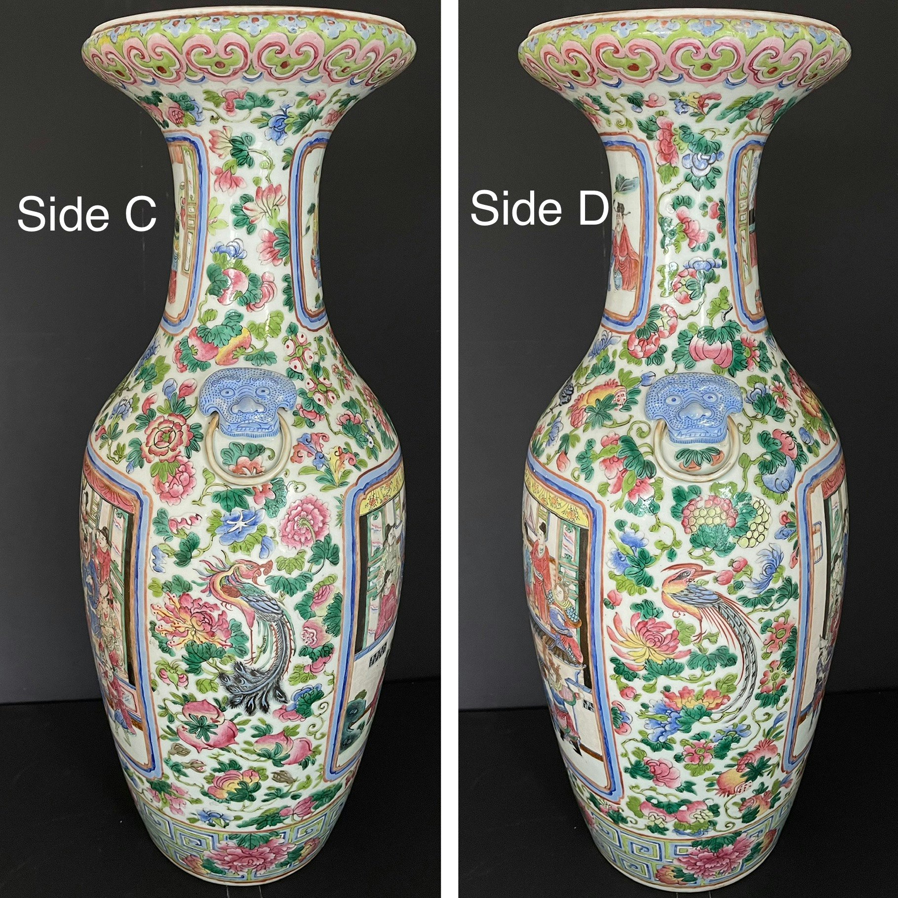 Chinese Antique porcelain Vase Late Qing 19th century Tongzhi period #1835