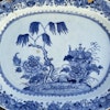 Chinese antique porcelain platter in blue and white, Qianlong period #1837