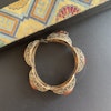 Chinese filigree handmade gilded sterling silver bracelet natural agate 53g 60's