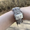 Chinese Antique handmade silver filigree bracelet with paintings republic period