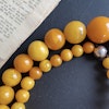 Vintage Natural Amber Necklace Baltic Amber Egg Yolk Butterscotch Huge 91g #1839