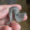 Vintage 830 silver brooch with marcasite stones 1950's #1852