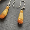 Unique Design Natural Amber Necklace and earrings Egg Yolk Butterscotch #1859