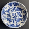Chinese antique teacup and saucer, Auspicious Beasts 瑞兽, Kangxi period #1877