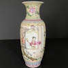Vintage Chinese famille rose vase 1950-1970's Romance of the western chamber 西厢记#1909