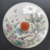Large Chinese Antique porcelain Famille Rose bowl With Lid, Late Qing #1912