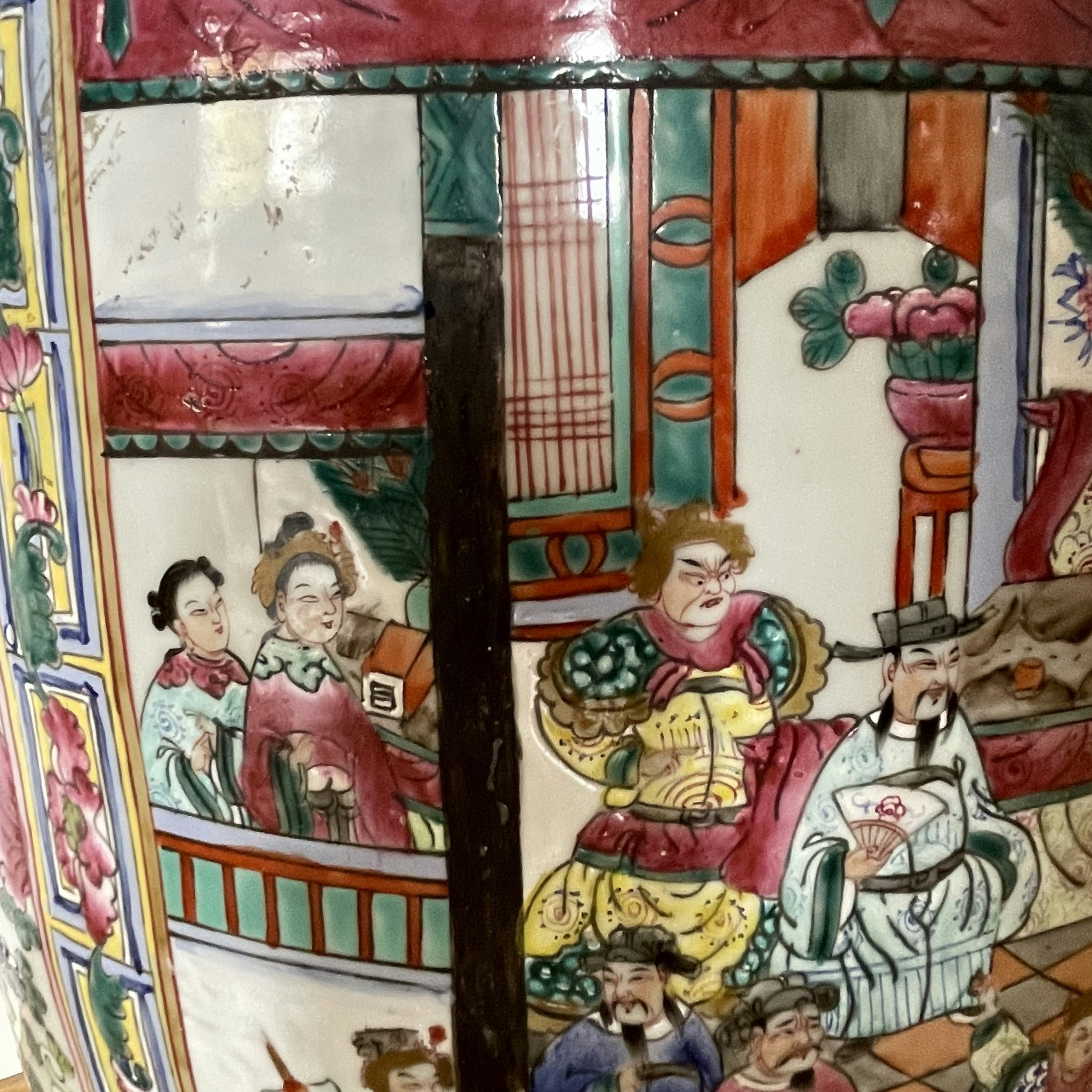 Chinese Antique Porcelain Palace Vase Late Qing Dynasty  #1919