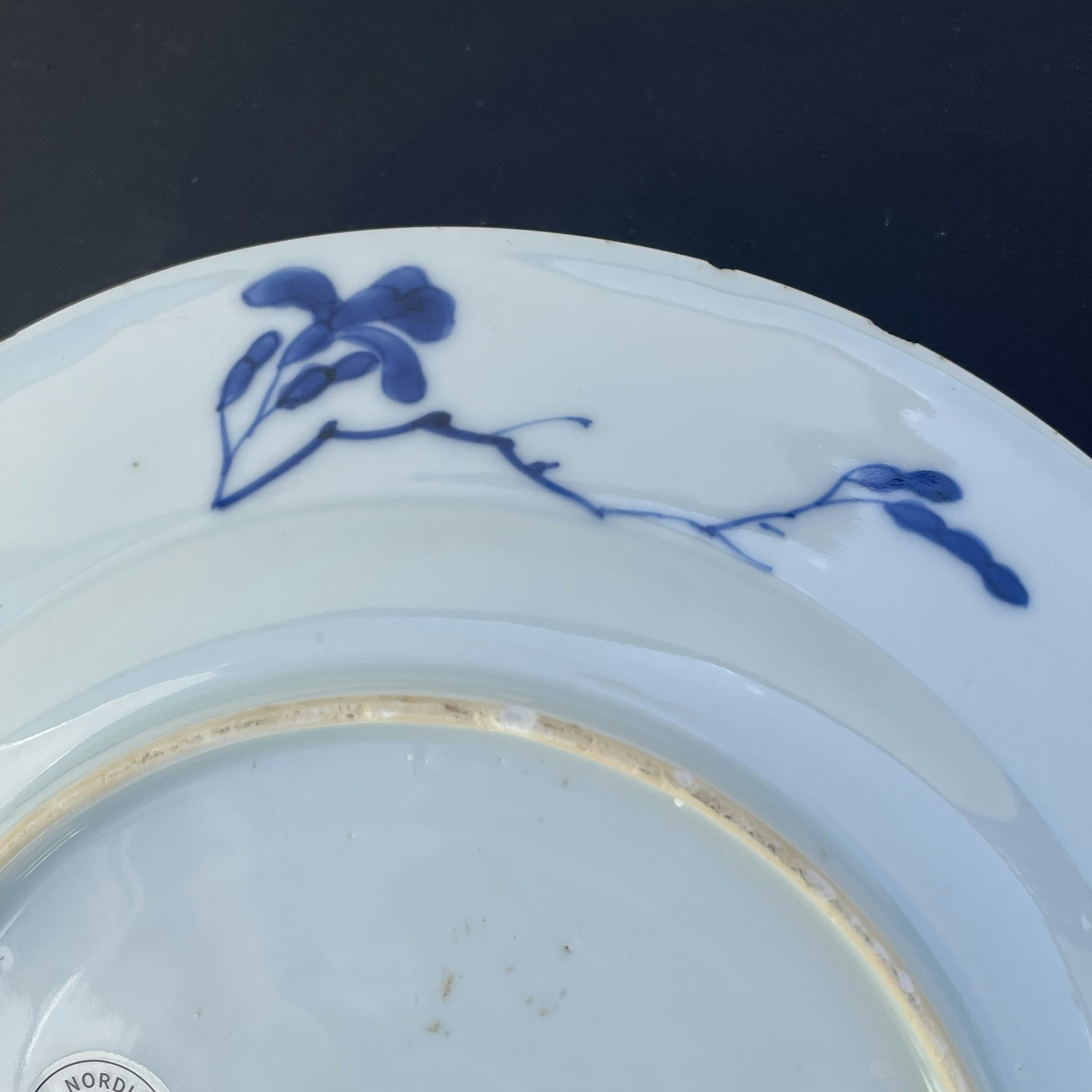 Chinese Antique Porcelain Blue and White Plate, Kangxi period #1920