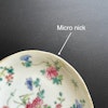Chinese antique porcelain saucer with flowers and insects 19c Tongzhi mark #1923