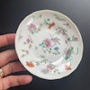Chinese antique porcelain saucer famille rose with flowers and insects 19c #1925