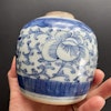 Chinese Antique blue and white double happiness Jar, late Qing Dynasty #1928