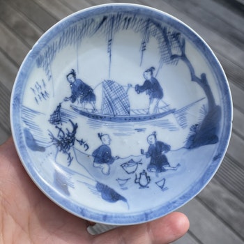 Chinese Antique teacup and saucer, Shipwreck, possibly Ca Mau, Yongzheng #2005
