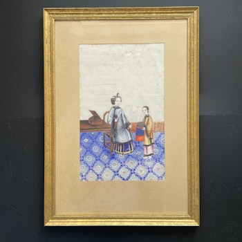 A Chinese Antique Pith Painting 19th century