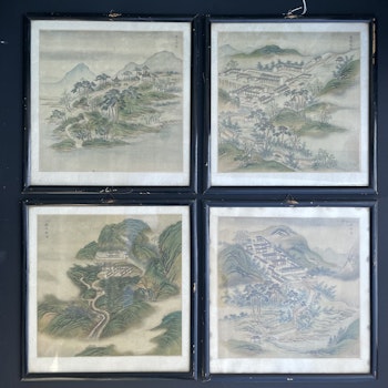 Chinese antique paintings on silk, 19thc / 20th c #2032