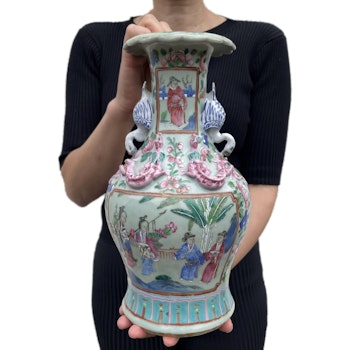 Chinese Antique famille rose vase, Tongzhi period, 19th c #2096