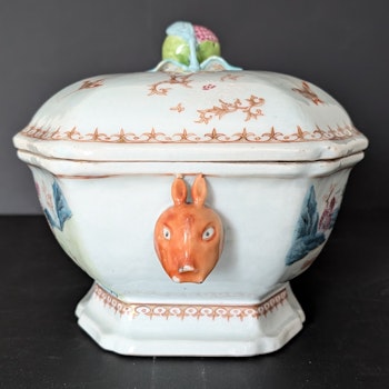 Chinese Antique Famille Rose Tureen, Qianlong Period #2187