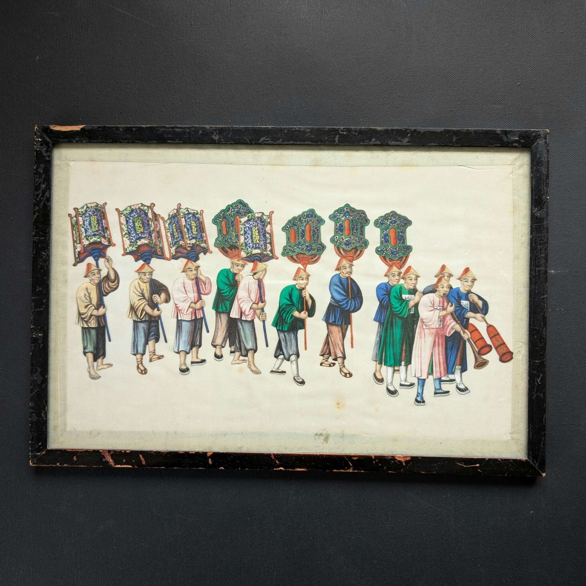 Chinese Antique Pith Painting Late Qing Dynasty #2358