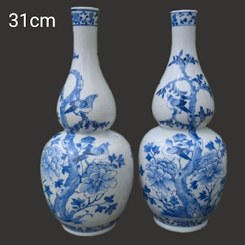 A pair of Chinese Antique Gourd Vases, Late Qing Dynasty #2630, 2631
