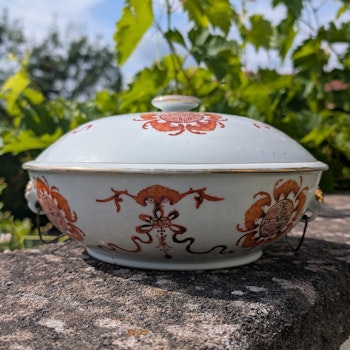 An antique lidded warm food pot, Republic Period #2633
