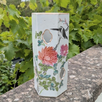Chinese antique hatstand, by artist 江永原, dated 1901 #2651