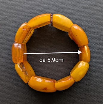 Natural Amber Swedish raw stone amber bracelet large 51.16g #2660