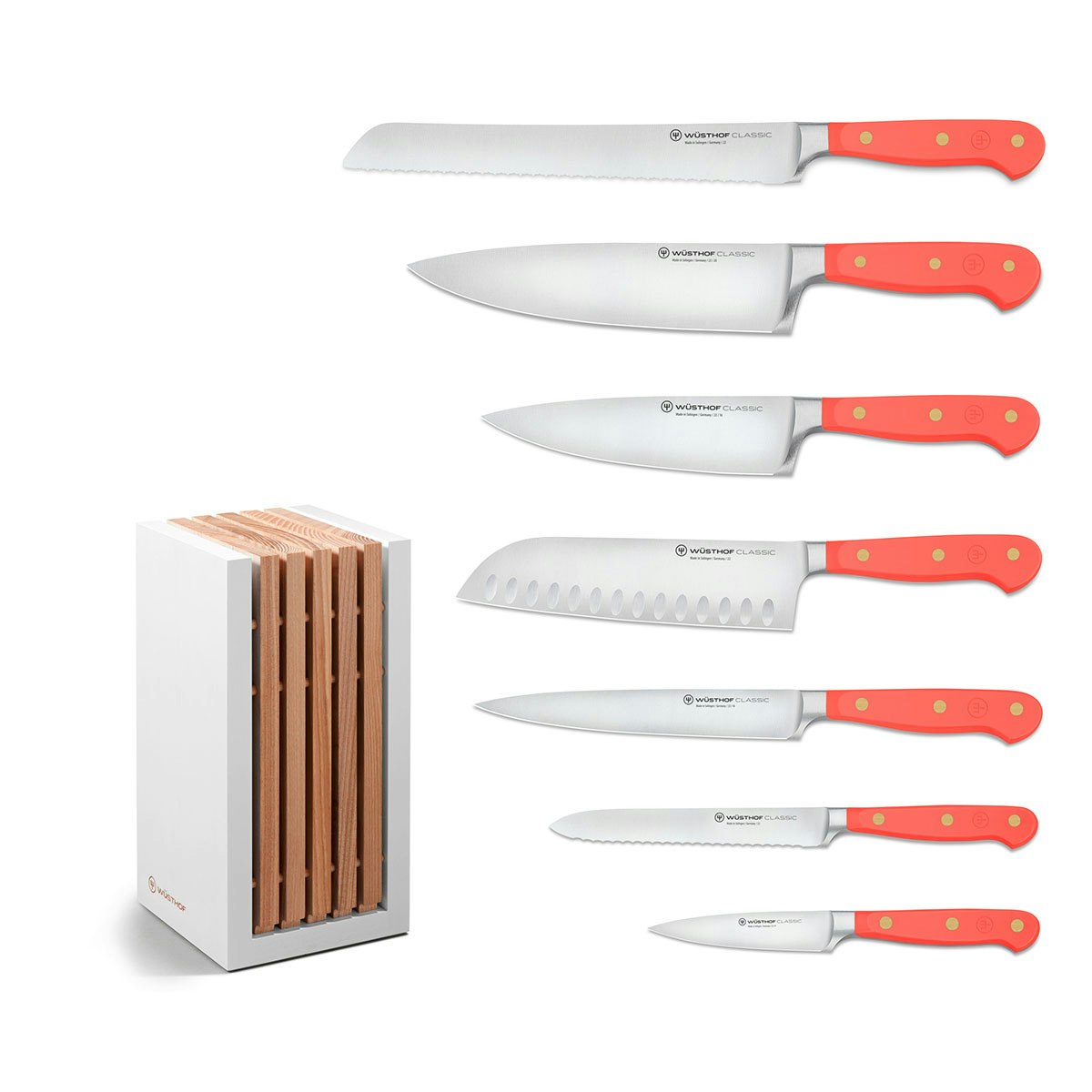 Wüsthof Classic Coral Peach Knivset 7 knivar + knivblock