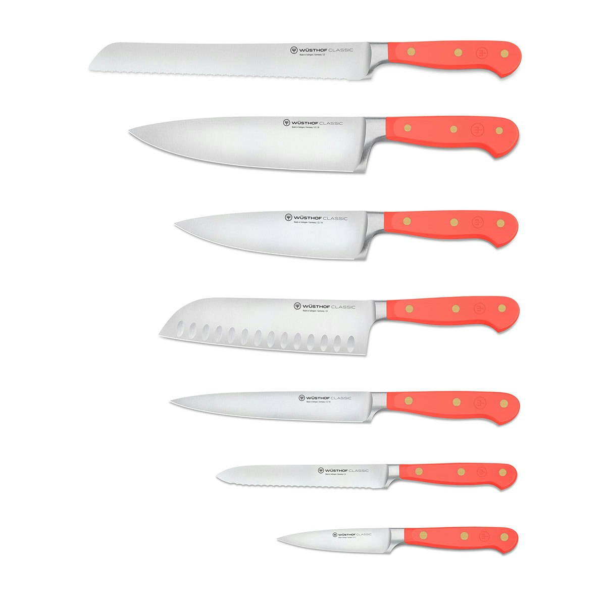 Wüsthof Classic Coral Peach Knivset 7 knivar + knivblock