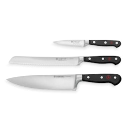 Wüsthof Classic knife set 3 parts (Chef's knife / Peeling knife / Bread knife)