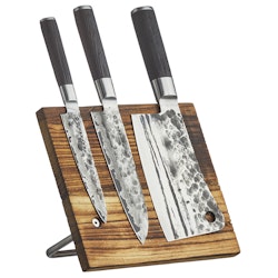 Satake Kuro knife set 3 parts including knife block