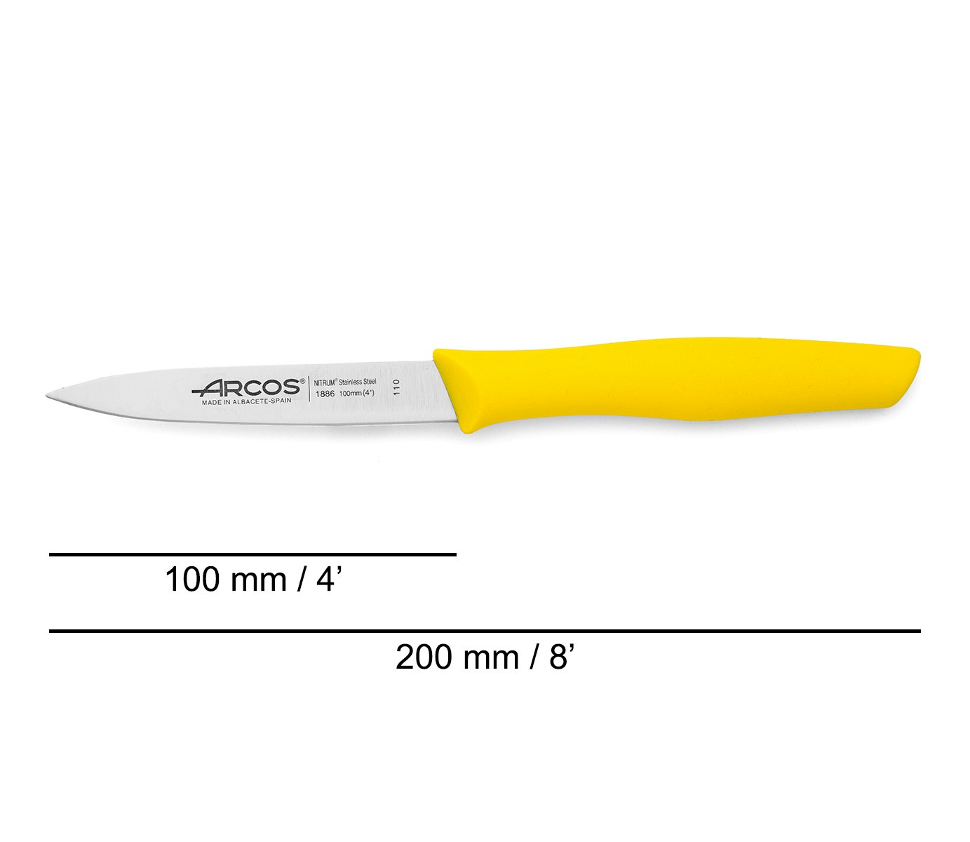 Arcos Nova Skalkniv 10 cm - Gul
