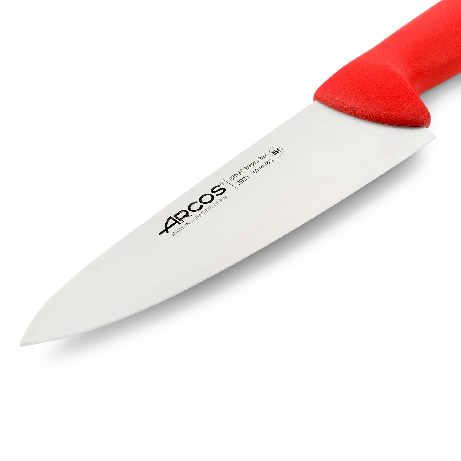 Arcos 2900 Kockkniv 20 cm Röd HACCP-godkänd