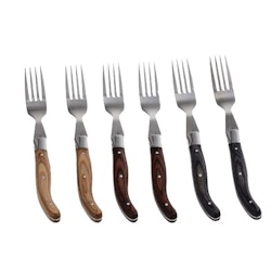 Laguiole forks 6-pack mixed