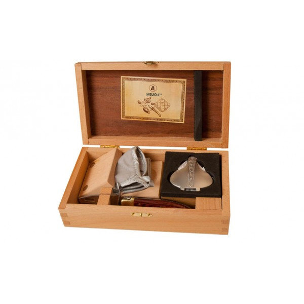 Laguiole oyster set in wooden box