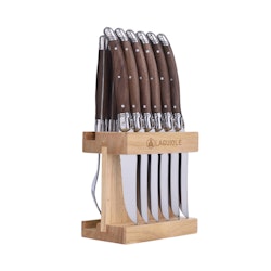 Laguiole cutlery set 12 parts walnut